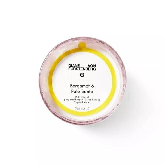 DVF x Target Dot Glass Pink Bergamot Palo Santo 6oz Candle Diane Von Furstenberg - Picture 3 of 5